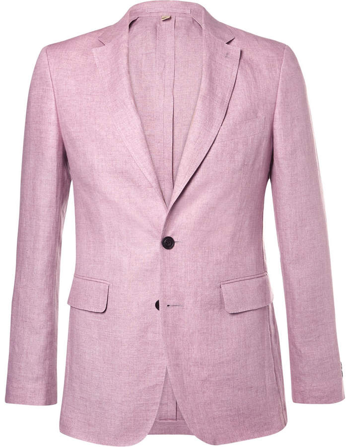 Pink Linen Suit Jacket