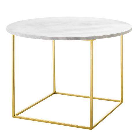 Bloomingville Tisch aus Marmor mit goldfarbenem Gestell