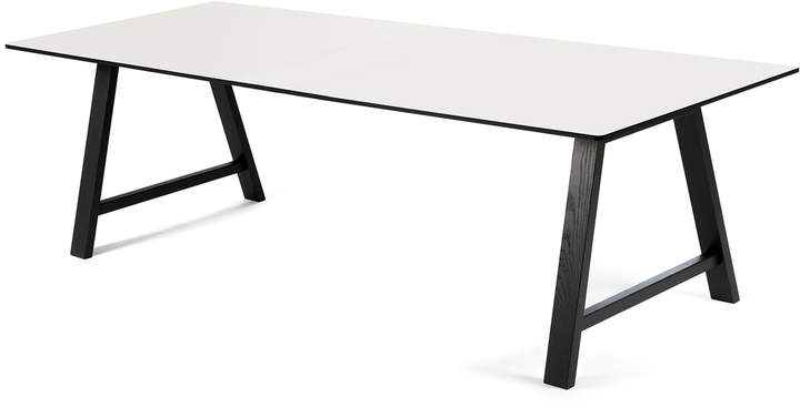 Andersen Furniture - T1 Ausziehtisch 220 cm, Eiche schwarz / Laminat Weiß