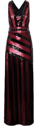 Striped Sequin Gown