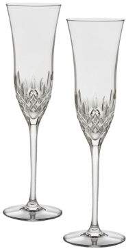 Two-Piece Lismore Essence Crystal Champagne Flutes