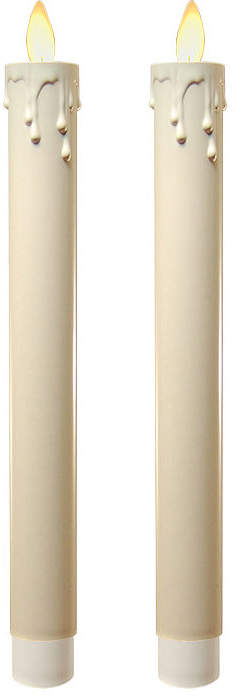 Battery Operated Taper Candles with Moving Flame (Set of 2)