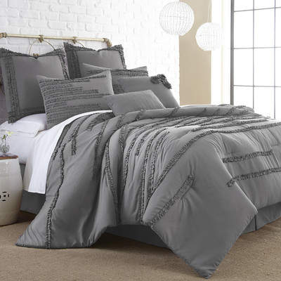 Wayfair 8-Piece Cassie Comforter Set in Grey