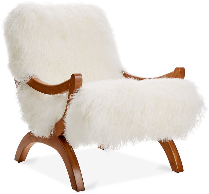 Le-Coterie JJ Accent Chair, Ivory Fleece