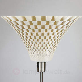 Flechtwerk - Stehlampe mit Trichterschirm