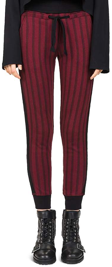 Striped Burgundy Skinny Joggers
