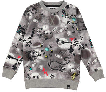 Romeo Long-Sleeve Space Sweatshirt, Size 4-10