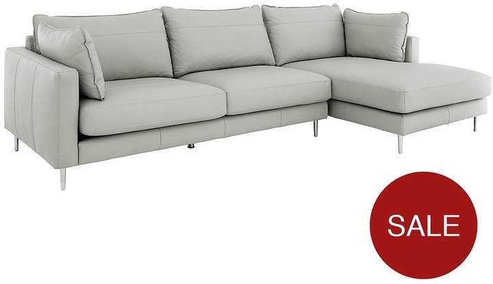 Nova Premium Leather 3 Seater Right Hand Corner Chaise Sofa