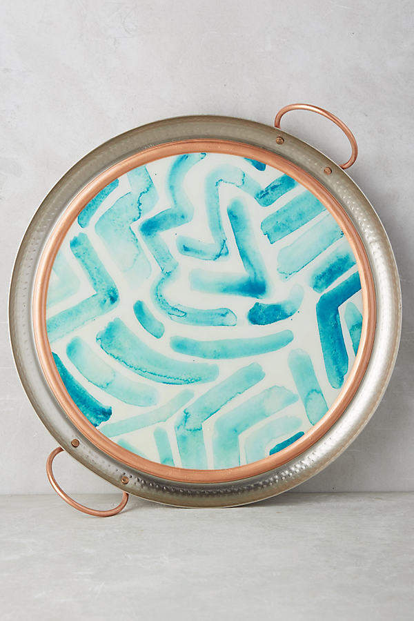 Jen Garrido Morning Bouquet Tablett - Sky