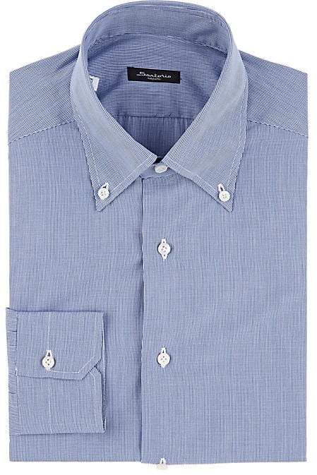 Sartorio Men's Micro-Houndstooth Cotton Shirt