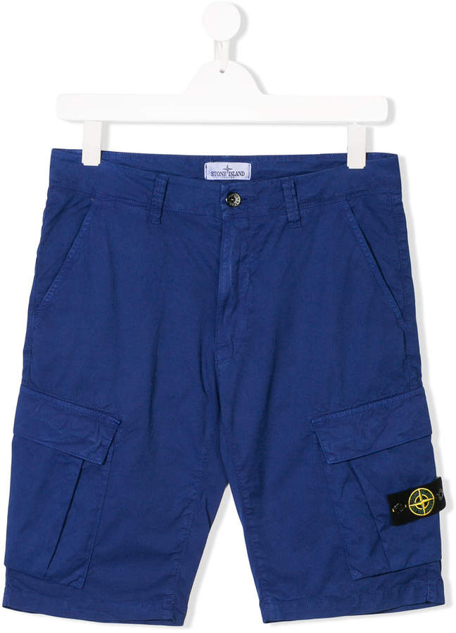 Stone Island Junior TEEN cargo shorts