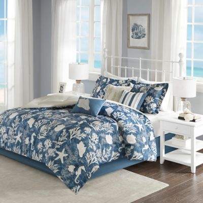 Madison Park Cape Cod Queen Comforter Set in Blue