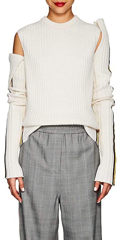 Women's Rib-Knit Wool-Blend Sleeveless Sweater