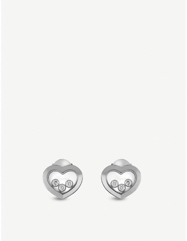 Happy Diamonds Icons 18ct white-gold and diamond earrings
