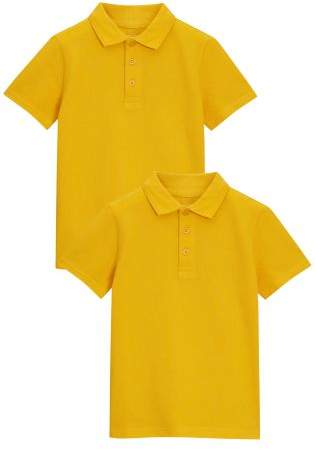 Boys Yellow Poloshirts Two Pack (3-16yrs) - Yellow