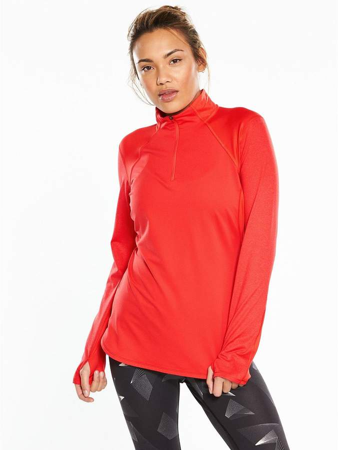 Mountain Athletics Motivation 1/4 Zip Long Sleeve Shirt - Red