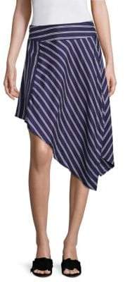 Adelpha Double Stripe Silk Midi Skirt