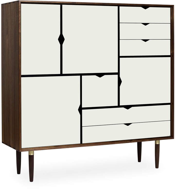 Andersen Furniture - S3 Kommode, Walnuss geölt/ Fronten Weiß