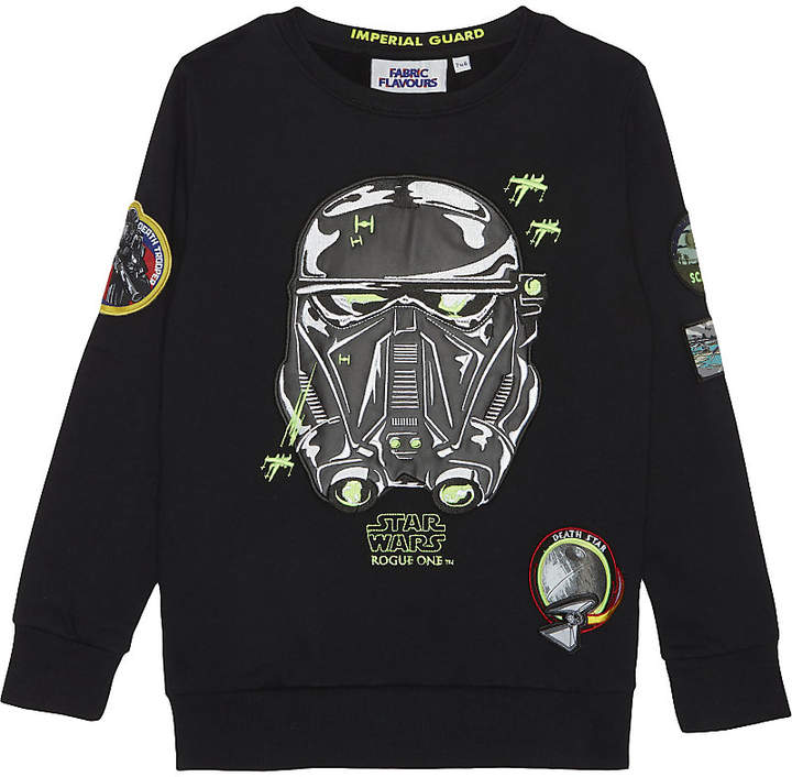 Fabric Flavours Death trooper cotton sweatshirt 3-10 years