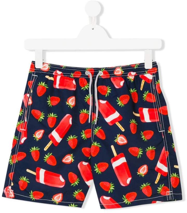 Mc2 Saint Barth Kids strawberry print swim shorts