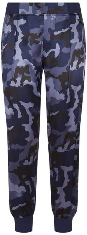 Silk Camouflage Printed Sweatpants