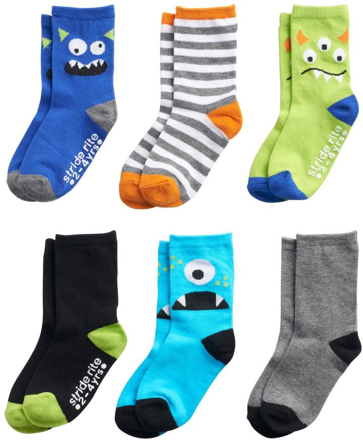 Toddler Boy 6-pack Silly Monster Crew Socks