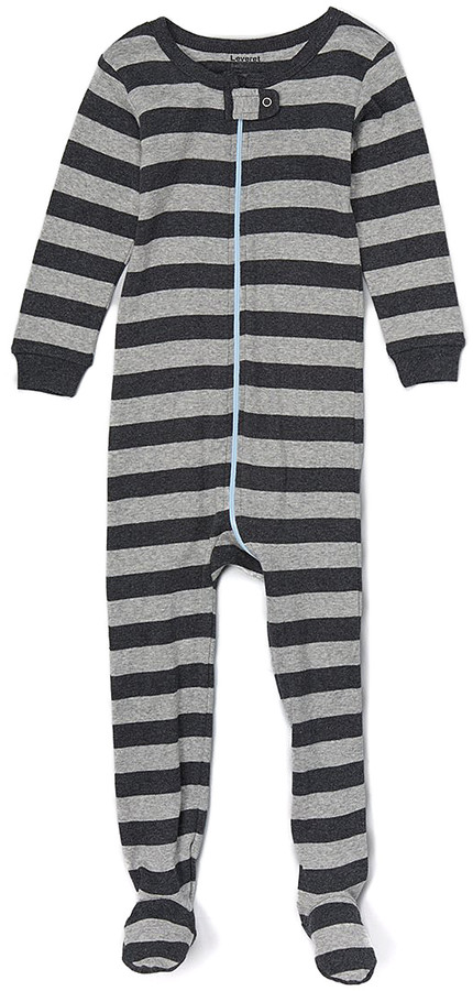Gray Stripe Footie - Infant, Toddler & Boys