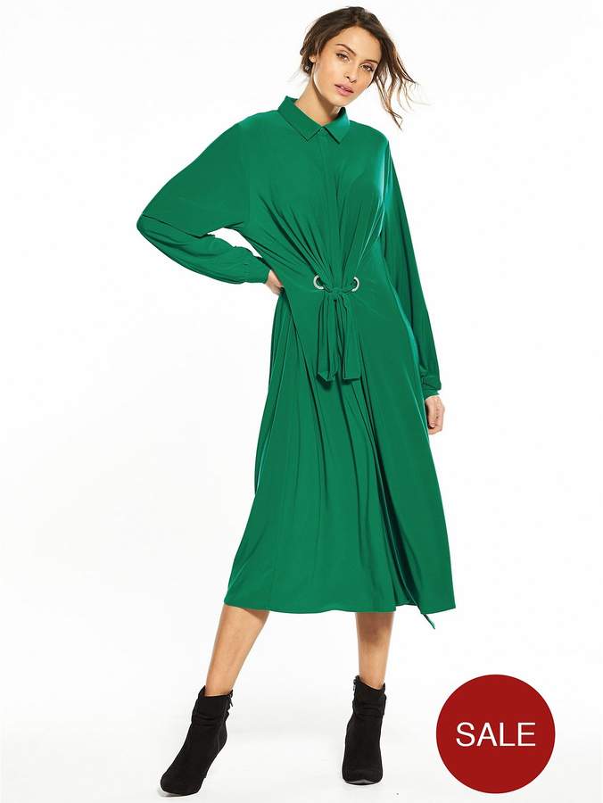 Ity Midi Shirt Dress - Green