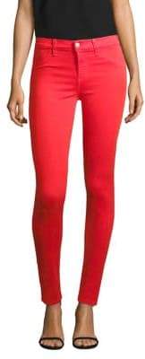 Mid-Rise Super Skinny Sateen Jeans