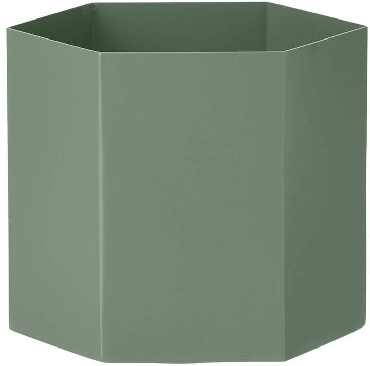 ferm living - Hexagon Topf, x-large, Dusty green