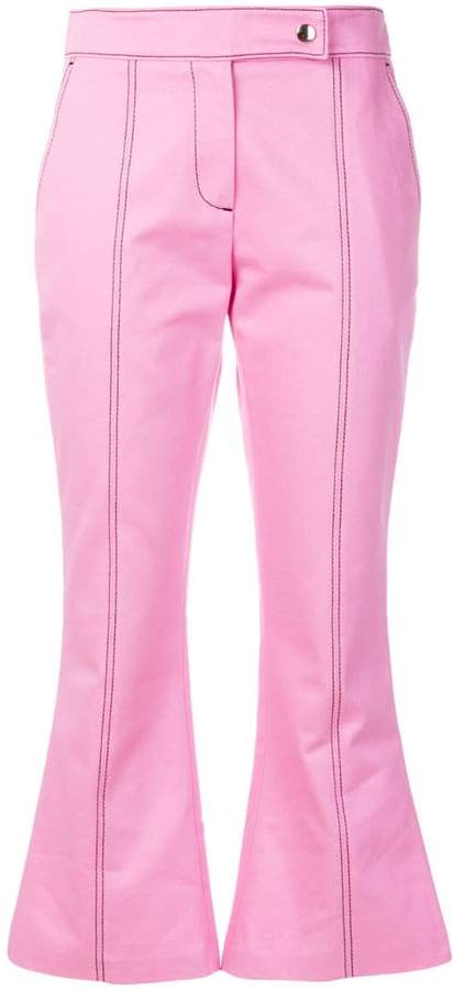 cropped flare trousers