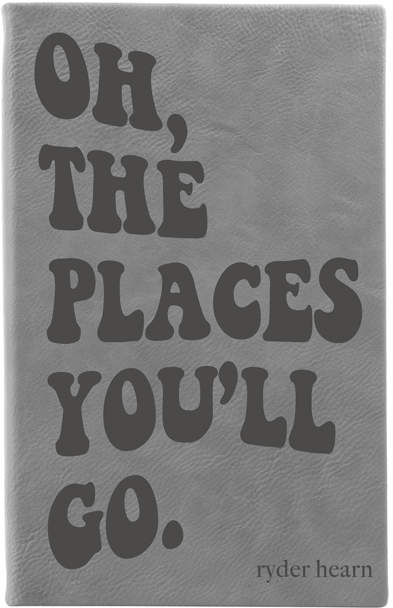 Gray & Black 'The Places You'll Go' Personalized Journal