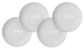 Four-Piece Personalized Cambridge Stripe Canape Plate