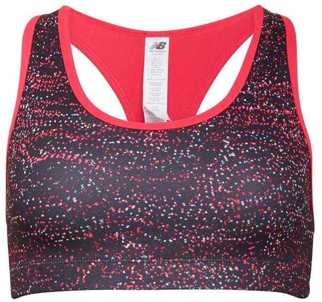Damen Printed Sports BH Schwarz