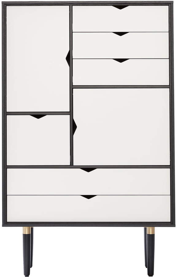 Andersen Furniture - S5 Kommode, Eiche schwarz lackiert/ Fronten Weiß