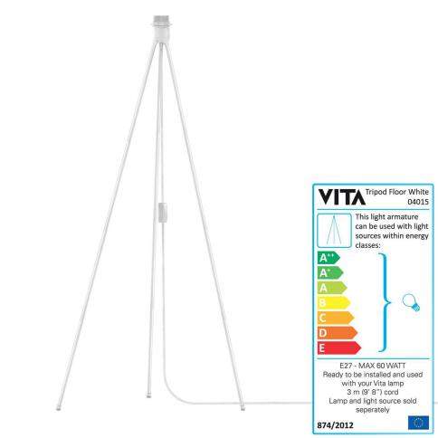 VITA COPENHAGEN Lampenfuß Tripod Floor für Lampe Eos, matt/ weiß