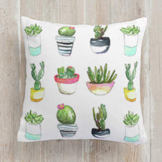 Cacti Party Self-Launch Square Pillows