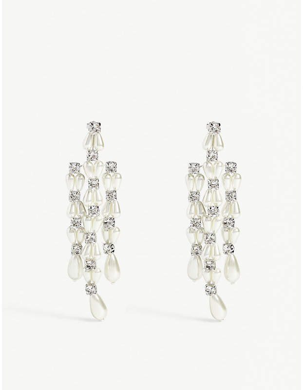 Stone drop earrings