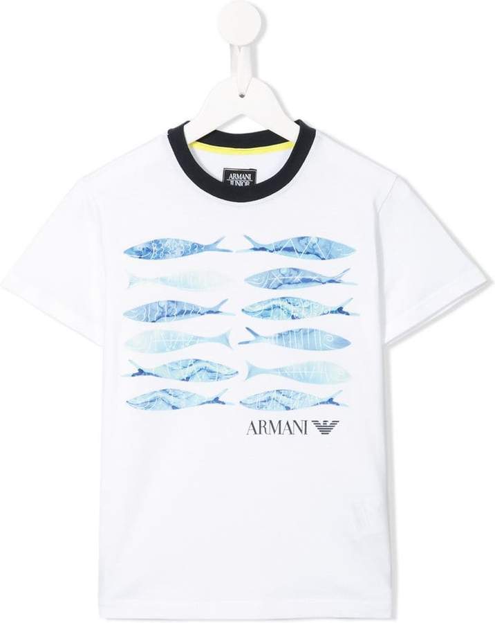 fish print T-shirt