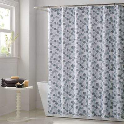 Keeco Watercolor Dots Shower Curtain in Grey