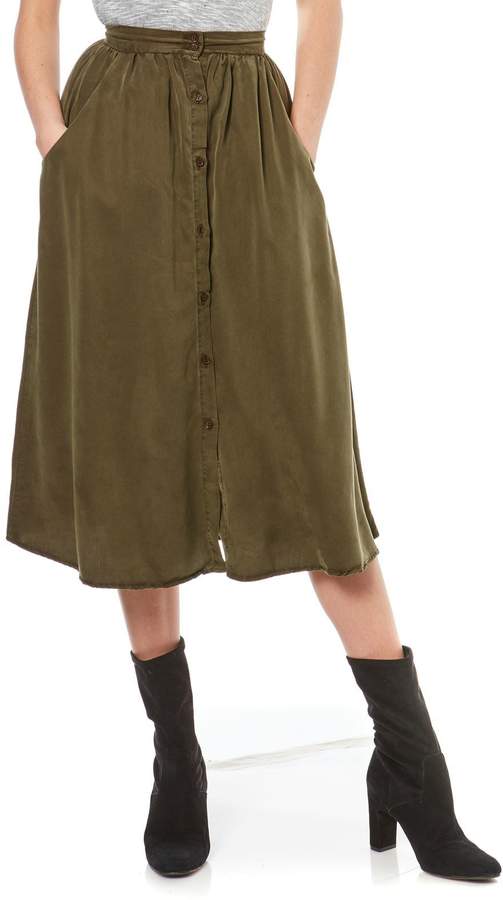 Knielanger Rock - khaki