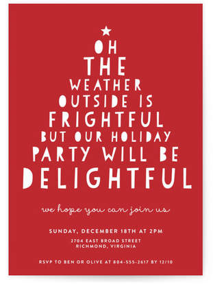 Simply Delightful Holiday Party Invitations