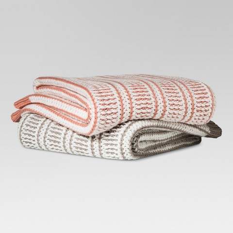 Crochet Knit Throw Blanket (50"x60")