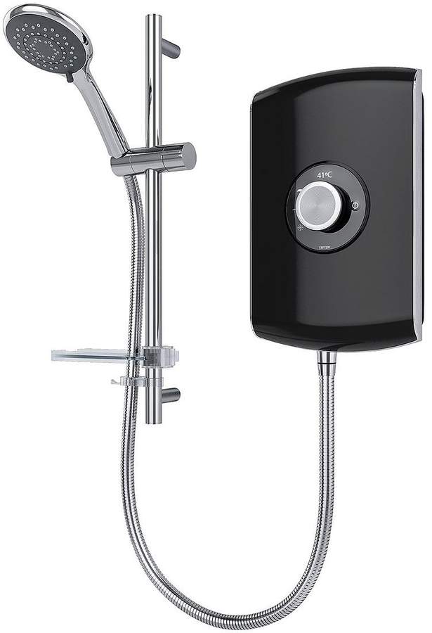 Amore 8.5kw Electric Shower - Black Gloss