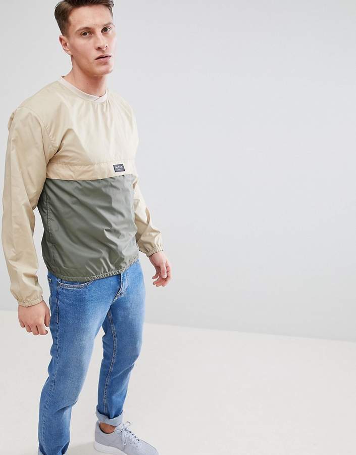 Nicce London – Sweatshirt in Stone mit Farbblockdesign