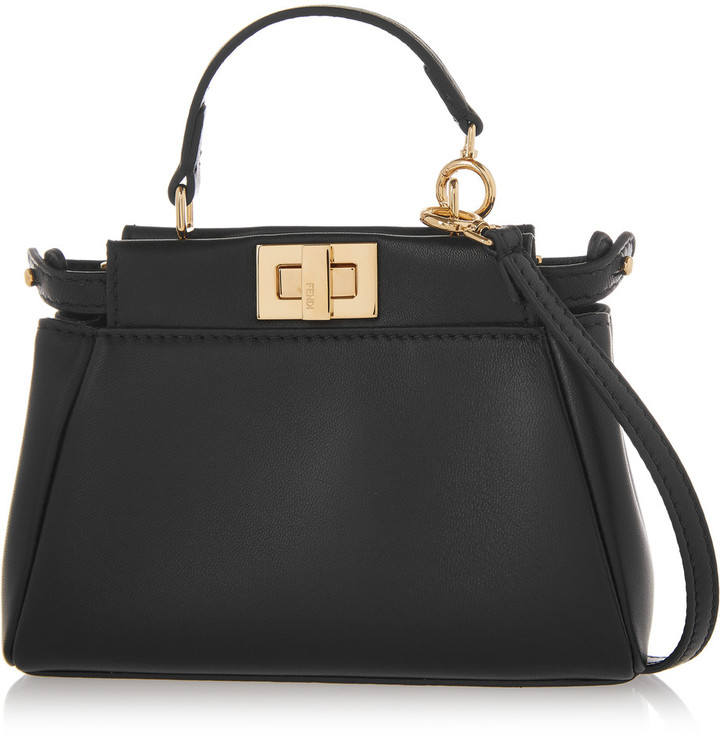 Fendi Peekaboo micro leather shoulder bag - ShopStyle.com.au Women