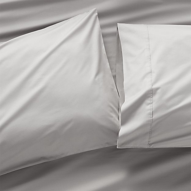 Pima 415 Thread Count Grey Standard Pillowcases Set of 2
