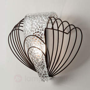 Filigrane Wandleuchte Marrakech m. Blattsilber