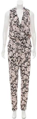 Printed High-Rise Jumpsuit w/ Tags