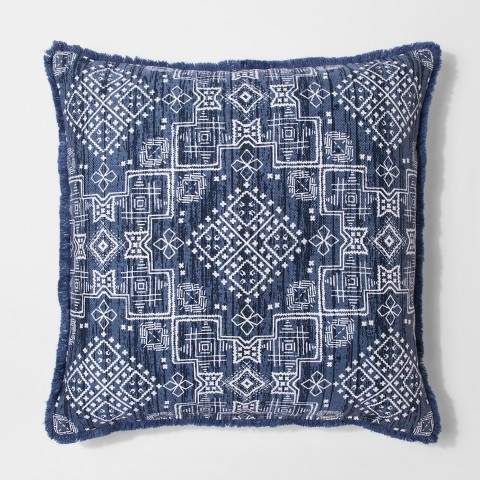 Blue Global Oversize Square Throw Pillow